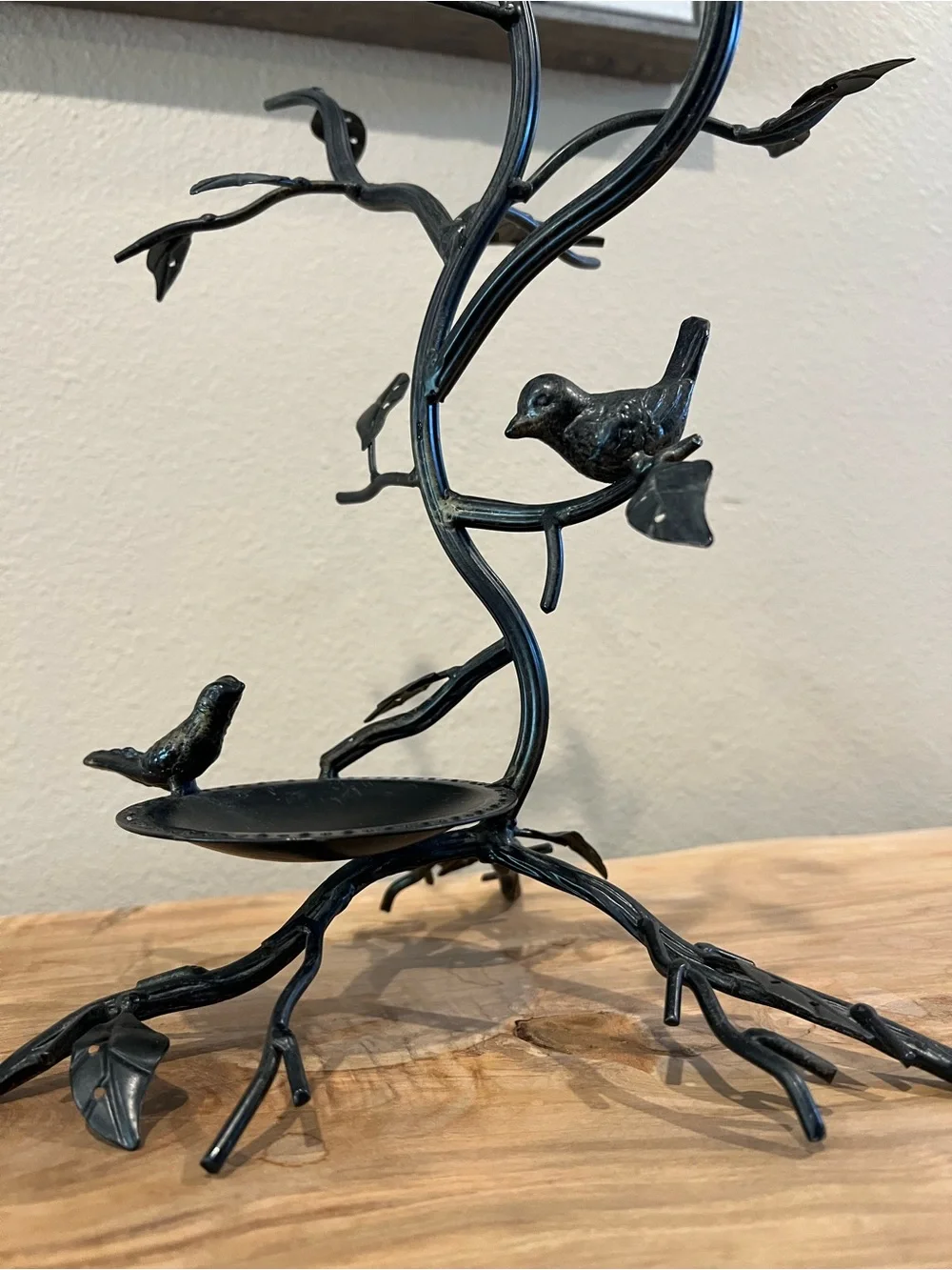 Black Metal Bird and Branch Jewelry Tree - Home Accents